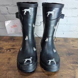 NWT Outbound Rubber Boots - Dog Print - Ladies 7